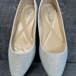 Glittering Silver Women's Flats